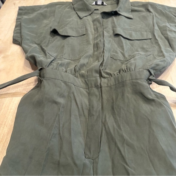 Nine West Olive Green Short Sleeve Jumper Tie Waist Size XL - Picture 8 of 14